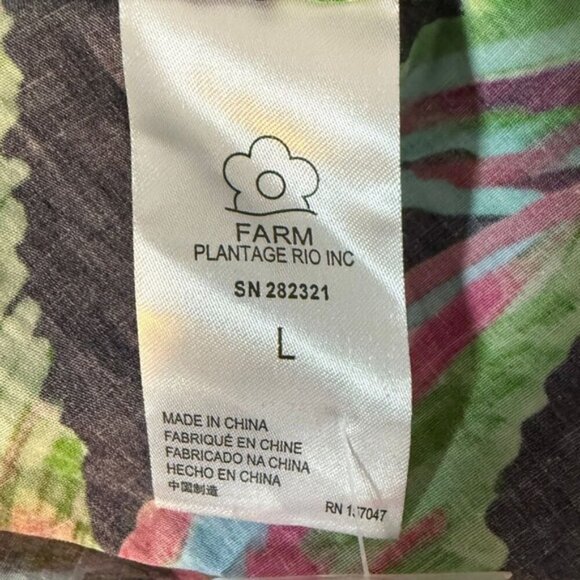 FARM Rio Multicolor Banana Print Boho Maxi Dress - Size L - Picture 4 of 14